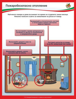 Служителите на „Пожарна безопасност и защита на населението“ ще раздават брошура със съвети към гражданите в рамките на информационно-разяснителната кампания през есенно-зимния пожароопасен сезон