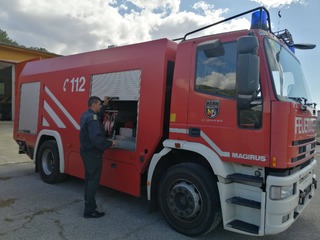 Районната служба „Пожарна безопасност и защита на населението” в Сливен увеличи автопарка си с пожарен автомобил от Германия