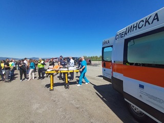 Съвместно областно учение за реакция при настъпване на тежко пътнотранспортно произшествие се проведе в Стара Загора