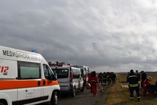 Съвместно областно учение за реакция при тежко пътнотранспортно произшествие