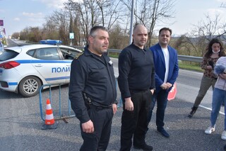 Главният секретар на МВР инспектира работата на 7-те КПП-та на територията на Велико Търново 