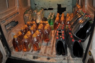 Иззеха близо тон алкохол, без бандерол
