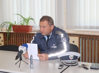 Актуална информация за обстановката по безопасност на движението в региона, представи на брифинг началникът на сектор „Пътна полиция“ – Видин