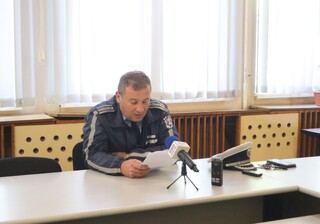 Актуална информация за обстановката по безопасност на движението в региона, представи на брифинг началникът на сектор „Пътна полиция“ – Видин