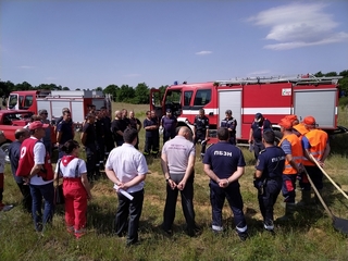 Пожаро-тактическо учение се проведе днес в землището на село Горска поляна