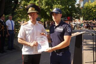 Тържествена церемония, на която положиха клетва 124 стажанти от ЦСПП, се състоя на площада пред ОДМВР – Пазарджик