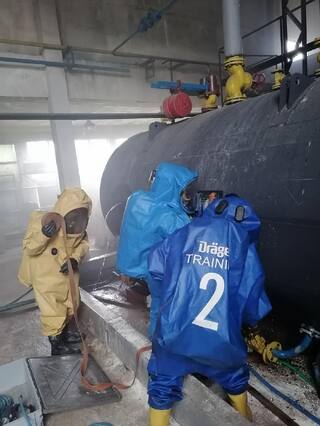 Курсанти от факултет „Пожарна безопасност и защита на населението” проведоха практическо занятие в центъра за професионално обучение към ГДПБЗН в Монтана