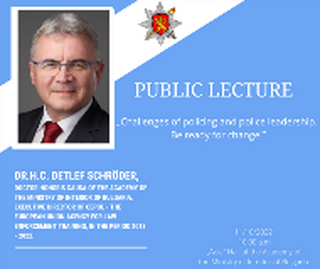 Public lecture with Dr.h.c. Detlef Schröder in the Academy of the Ministry of Interior of Bulgaria on October 11, 2022
