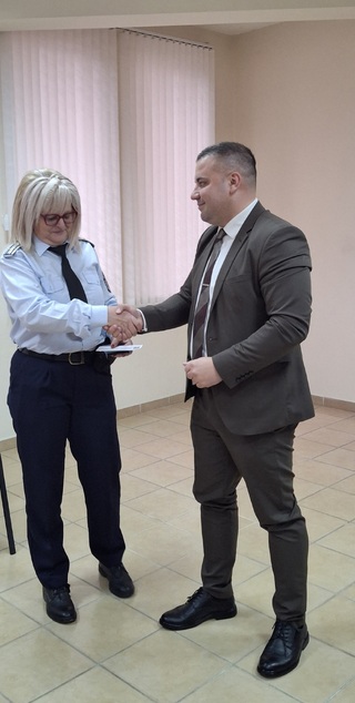 Началникът на сектор „Охранителна полиция“ при Пето РУ  гл. инспектор Валя Тодорова се пенсионира след 35 години служба