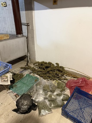 Близо 4 кг суха зелена тревиста маса и разновидности на канабиса са намерени в 3 имота, обитавани от 54-годишен мъж от гр. Попово