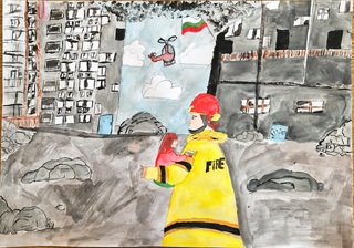 12 творби бяха отличени в областния етап на международния конкурс за детска рисунка „С очите си видях бедата” 2024 г.