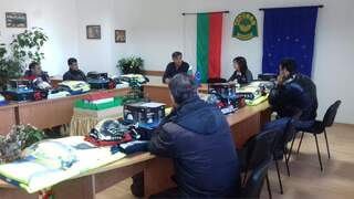 Доброволното формирование „ Огоста -2013“  от община Монтана направи показно занятие в областния град  ​
