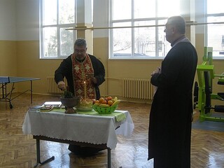 С тържествен водосвет бе открита ремонтираната спортна зала на Спортен клуб „Диана – МВР Монтана”