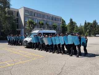 Практическо занятие се проведе днес в Центъра за специализация и професионална подготовка при Академията на МВР в Пазарджик